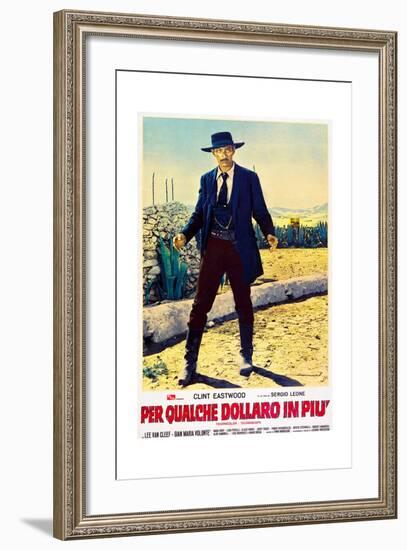 For a Few Dollars More (aka Per Qualche Dollaro In Piu), Lee Van Cleef on Italian poster art, 1965-null-Framed Art Print