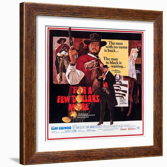 For a Few Dollars More, Clint Eastwood, Lee Van Cleef, 1965-null-Framed Premium Giclee Print