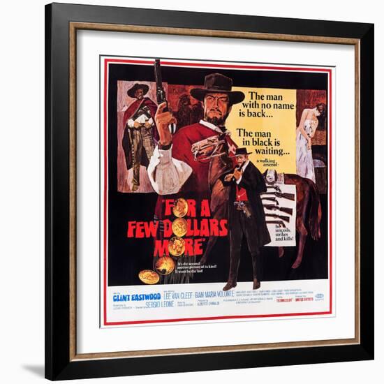 For a Few Dollars More, Clint Eastwood, Lee Van Cleef, 1965-null-Framed Premium Giclee Print