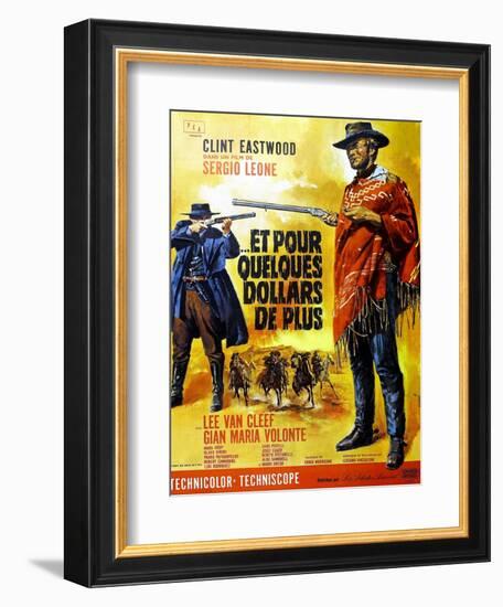 For a Few Dollars More, Clint Eastwood on French Poster Art, 1965-null-Framed Premium Giclee Print