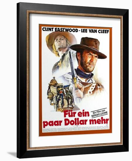 For a Few Dollars More, L-R Klaus Kinski, Clint Eastwood, 1965-null-Framed Art Print