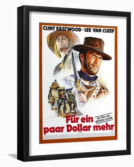 For a Few Dollars More, L-R Klaus Kinski, Clint Eastwood, 1965-null-Framed Art Print