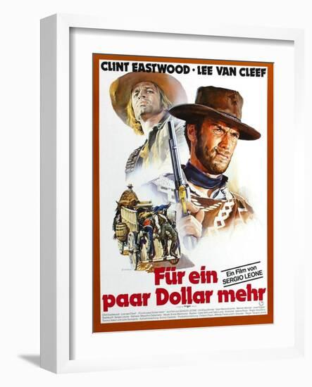 For a Few Dollars More, L-R Klaus Kinski, Clint Eastwood, 1965-null-Framed Art Print