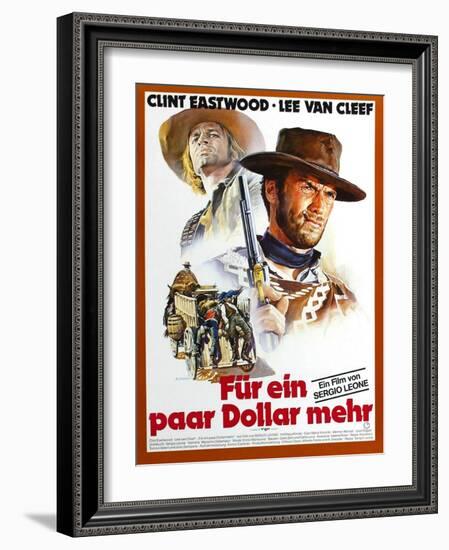 For a Few Dollars More, L-R Klaus Kinski, Clint Eastwood, 1965-null-Framed Art Print