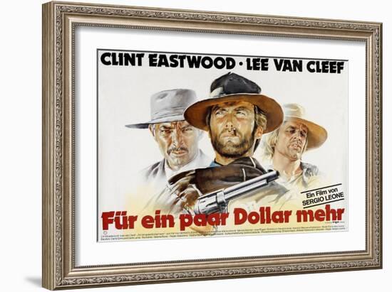 For a Few Dollars More, Lee Van Cleef, Clint Eastwood, Klaus Kinski, 1964-null-Framed Art Print