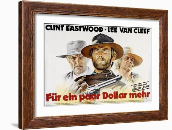 For a Few Dollars More, Lee Van Cleef, Clint Eastwood, Klaus Kinski, 1964-null-Framed Art Print