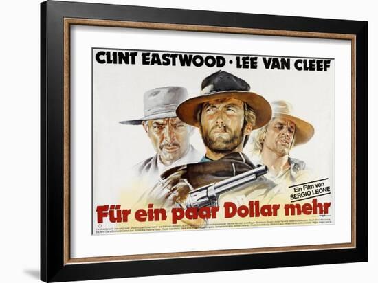 For a Few Dollars More, Lee Van Cleef, Clint Eastwood, Klaus Kinski, 1964-null-Framed Art Print