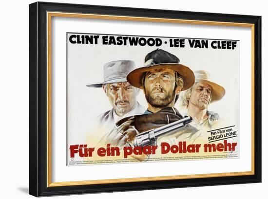 For a Few Dollars More, Lee Van Cleef, Clint Eastwood, Klaus Kinski, 1964-null-Framed Art Print
