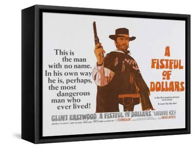 Clint Eastwood Cowboy Guns Framed Poster in Premium Wood Molding