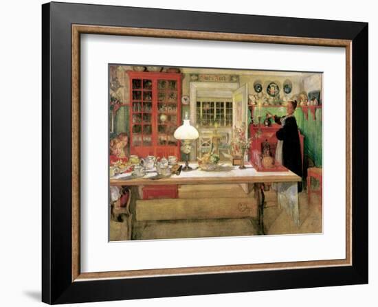 For a Little Card Party, 1901-Carl Larsson-Framed Art Print