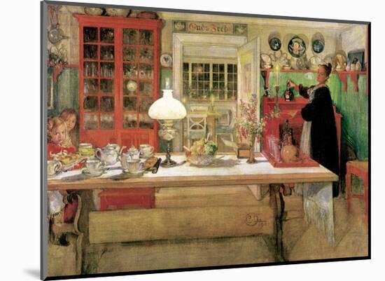 For a Little Card Party, 1901-Carl Larsson-Mounted Art Print