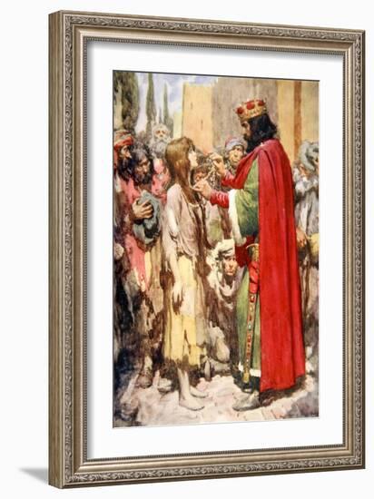 For a Moment They Stood Looking at Each Other..-Arthur C. Michael-Framed Giclee Print