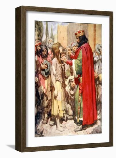 For a Moment They Stood Looking at Each Other..-Arthur C. Michael-Framed Giclee Print