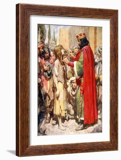 For a Moment They Stood Looking at Each Other..-Arthur C. Michael-Framed Giclee Print