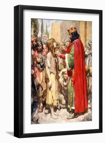 For a Moment They Stood Looking at Each Other..-Arthur C. Michael-Framed Giclee Print