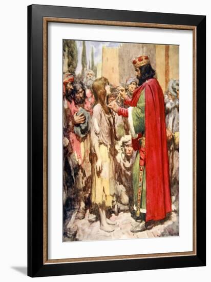 For a Moment They Stood Looking at Each Other..-Arthur C. Michael-Framed Giclee Print