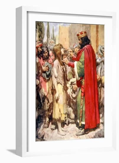 For a Moment They Stood Looking at Each Other..-Arthur C. Michael-Framed Giclee Print