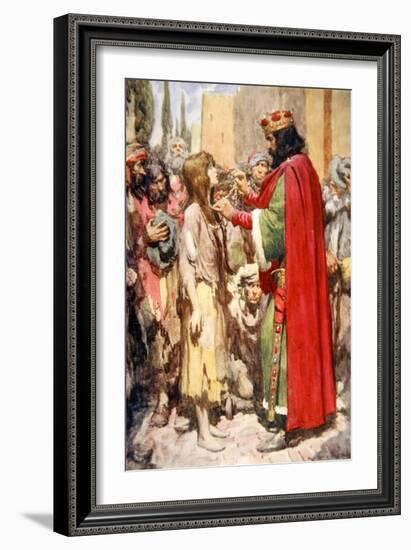For a Moment They Stood Looking at Each Other..-Arthur C. Michael-Framed Giclee Print