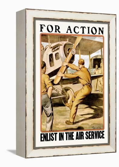 For Action Enlist in the Air Service-null-Framed Stretched Canvas