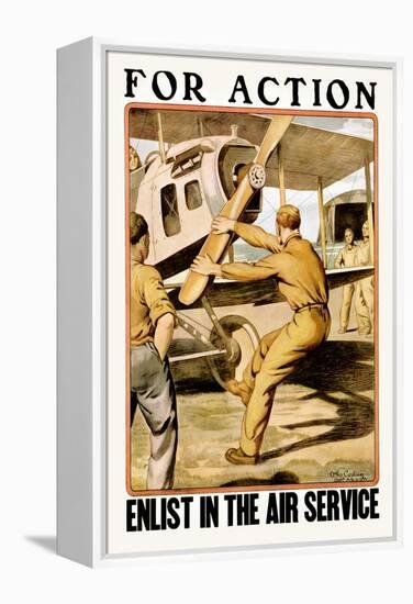 For Action Enlist in the Air Service-null-Framed Stretched Canvas
