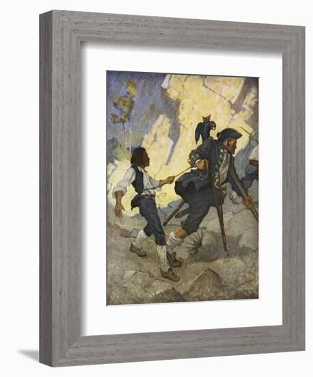 For all the world, I was led like a dancing bear an illustration from 'Treasure Island' by Robert L-Newell Convers Wyeth-Framed Giclee Print