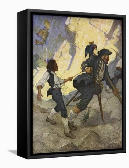 For all the world, I was led like a dancing bear an illustration from 'Treasure Island' by Robert L-Newell Convers Wyeth-Framed Premier Image Canvas