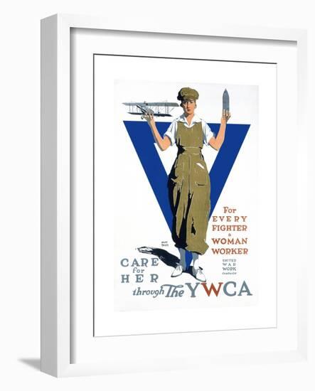 For Every Fighter a Woman Worker War Effort Poster-Adolph Triedler-Framed Giclee Print