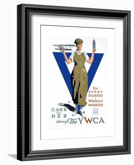 For Every Fighter a Woman Worker War Effort Poster-Adolph Triedler-Framed Giclee Print
