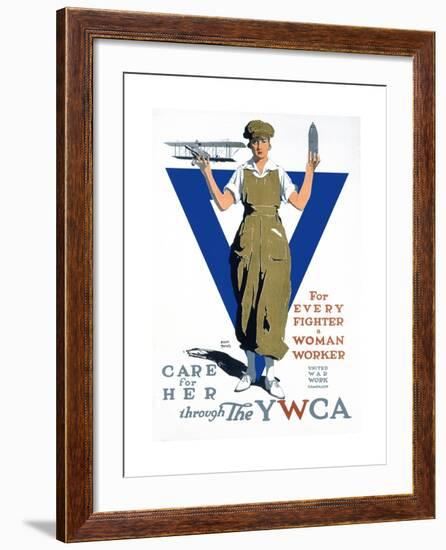 For Every Fighter a Woman Worker War Effort Poster-Adolph Triedler-Framed Giclee Print