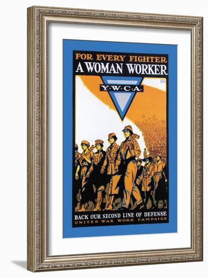 For Every Fighter a Woman Worker-Baker-Framed Art Print