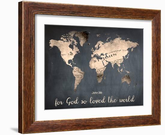 For God So Loved The World-Sheldon Lewis-Framed Art Print