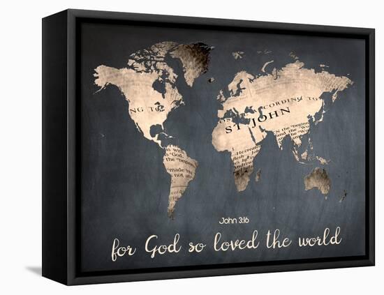 For God So Loved The World-Sheldon Lewis-Framed Stretched Canvas