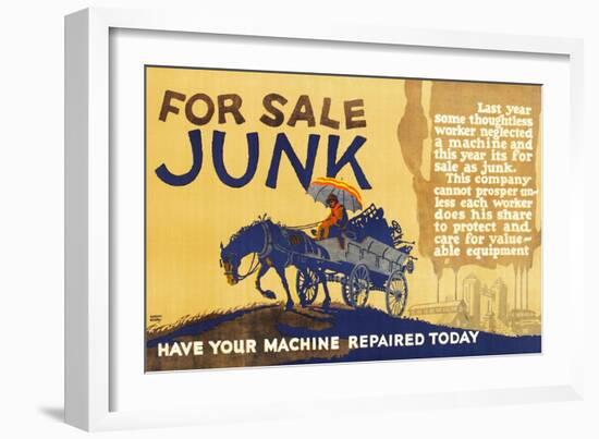 For Sale-Junk-Robert Beebe-Framed Art Print