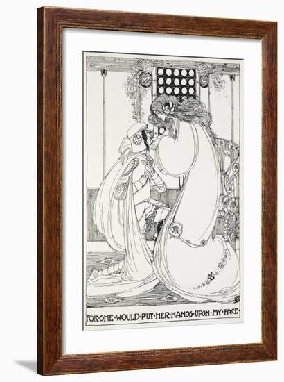 For She Would Put Her Hands Upon My Face - a Knight and Maiden-Jessie King-Framed Giclee Print