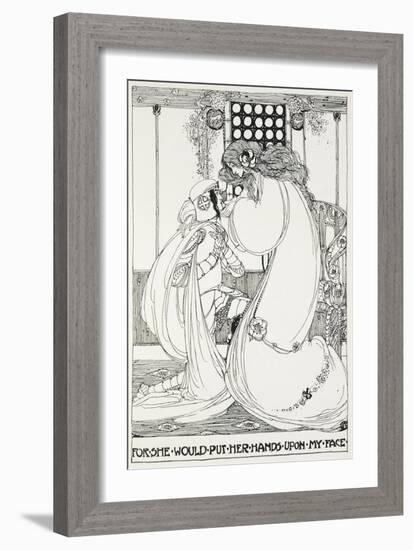 For She Would Put Her Hands Upon My Face - a Knight and Maiden-Jessie King-Framed Giclee Print