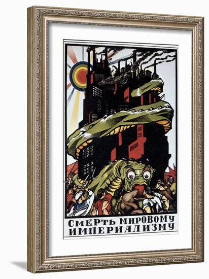 For the Death of World Imperialism, 1920-Dmitriy Stakhievich Moor-Framed Giclee Print