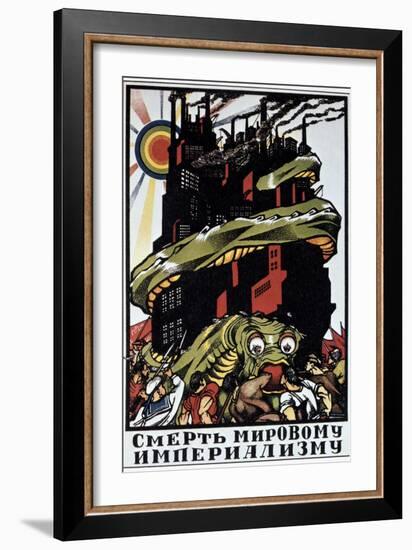 For the Death of World Imperialism, 1920-Dmitriy Stakhievich Moor-Framed Giclee Print