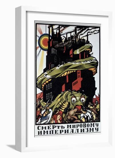 For the Death of World Imperialism, 1920-Dmitriy Stakhievich Moor-Framed Giclee Print
