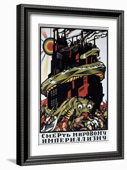 For the Death of World Imperialism, 1920-Dmitriy Stakhievich Moor-Framed Giclee Print