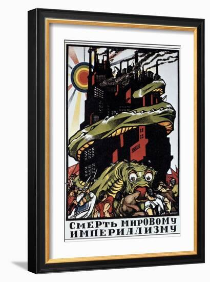 For the Death of World Imperialism, 1920-Dmitriy Stakhievich Moor-Framed Giclee Print