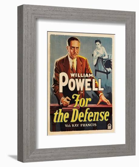 For the Defense, William Powell, Kay Francis, 1930-null-Framed Premium Giclee Print