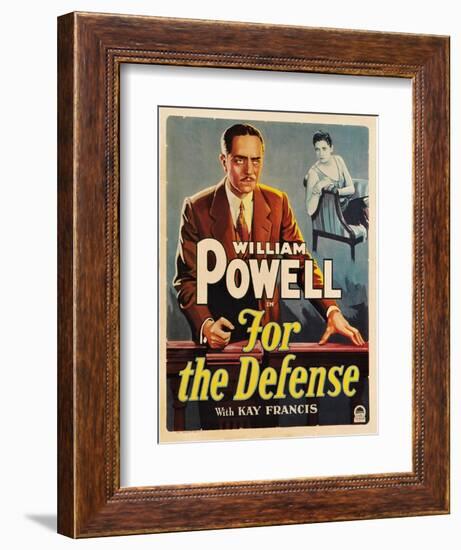 For the Defense, William Powell, Kay Francis, 1930-null-Framed Premium Giclee Print