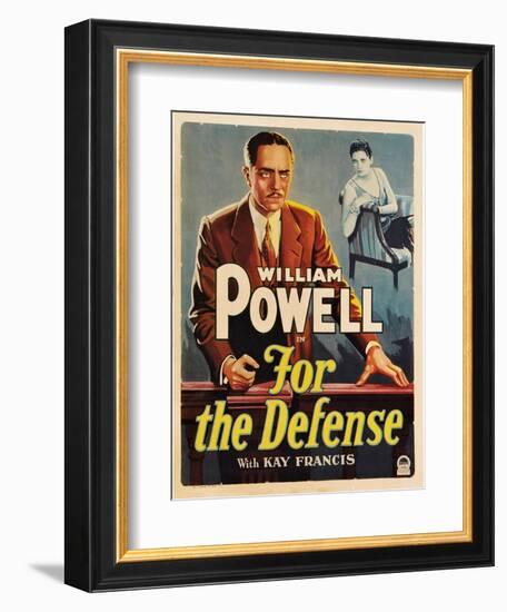 For the Defense, William Powell, Kay Francis, 1930-null-Framed Premium Giclee Print