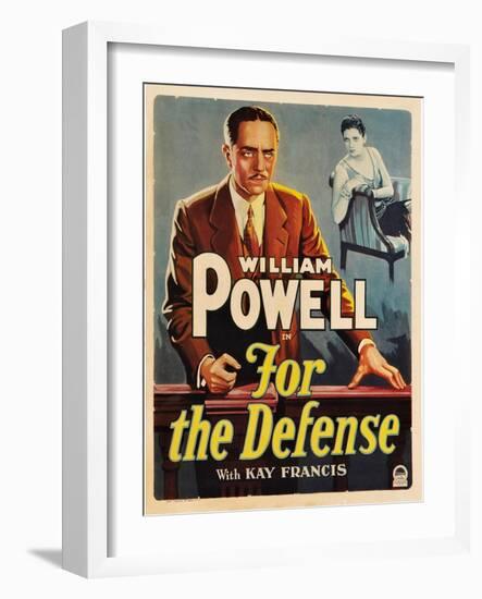 For the Defense, William Powell, Kay Francis, 1930-null-Framed Art Print