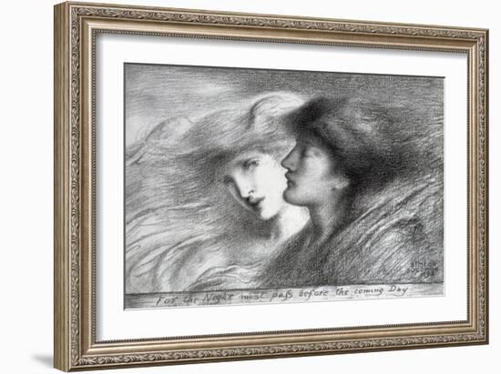 'For the Night Must Pass before the Coming Day', 1893-Simeon Solomon-Framed Giclee Print