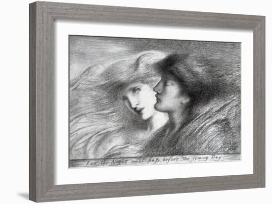 'For the Night Must Pass before the Coming Day', 1893-Simeon Solomon-Framed Giclee Print