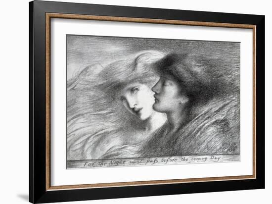 'For the Night Must Pass before the Coming Day', 1893-Simeon Solomon-Framed Giclee Print