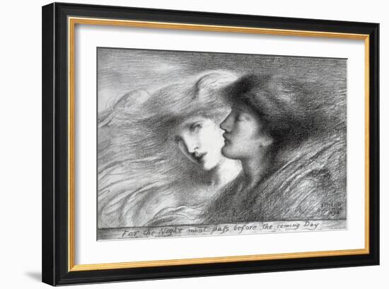 'For the Night Must Pass before the Coming Day', 1893-Simeon Solomon-Framed Giclee Print