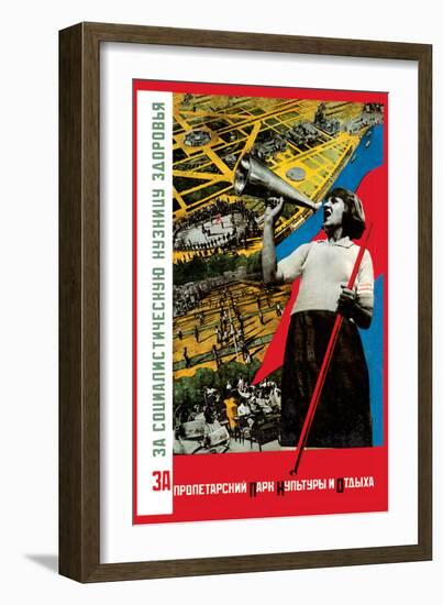 For the Proletarian Park-Gitsevich-Framed Art Print