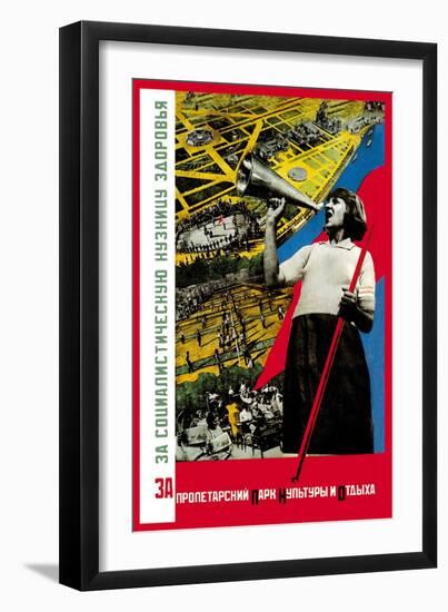 For the Proletarian Park-Gitsevich-Framed Art Print